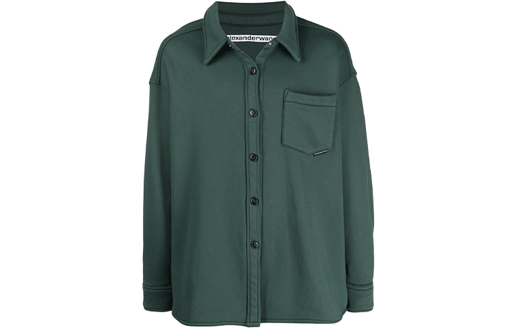 Alexander Wang FW21 Green Terry Shirt Jacket Unisex UCC4212166-302