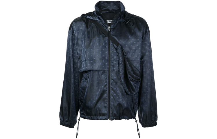 Alexander Wang FW21 Pattern Print Loose Fit Hoodie Jacket Men’s Navy Blue 6WC2192014-425