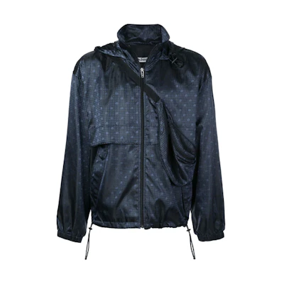 Alexander Wang FW21 Pattern Print Loose Fit Hoodie Jacket Men’s Navy Blue 6WC2192014-425