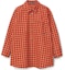 Buy Alexander Wang FW21 Plaid Denim Oversized Shirt Jacket Unisex Black Orange. UDC3212923-623