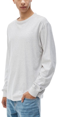 Alexander Wang FW21 中性高捻棉長袖T恤 灰色 UCC3211013-050 Purchase Alexander Wang FW21 中性高捻棉長袖T恤 灰色 UCC3211013-050