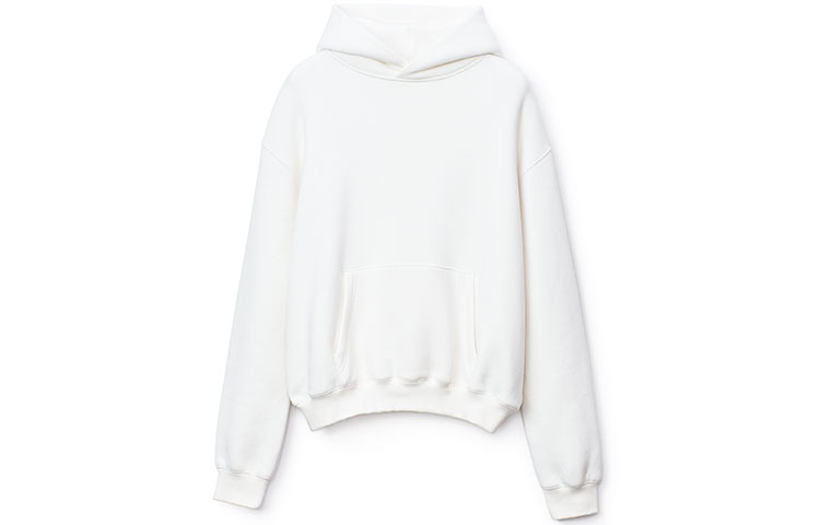 Alexander Wang FW21 Unisex Oversized Hoodie White Long Sleeve Sweatshirt UCC3211472-100