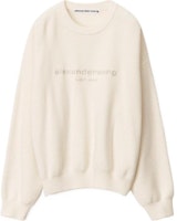 Alexander Wang FW22 Beige Unisex Wool Sweater with Logo Print. UKC4221037-106 Alexander Wang FW22 Beige Unisex Wool Sweater with Logo Print. UKC4221037-106