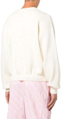 알렉산더왕 FW22 베이지 로고 프린트 울 유니섹스 니트 스웨터. UKC4221037-106 Details for 알렉산더왕 FW22 베이지 로고 프린트 울 유니섹스 니트 스웨터. UKC4221037-106