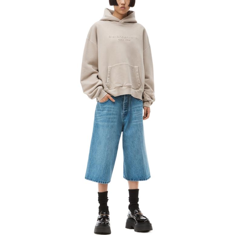 Lookbook アレキサンダーワン FW22 エンボスロゴ テリースウェットシャツ ユニセックス ベージュ UCC3221534-279