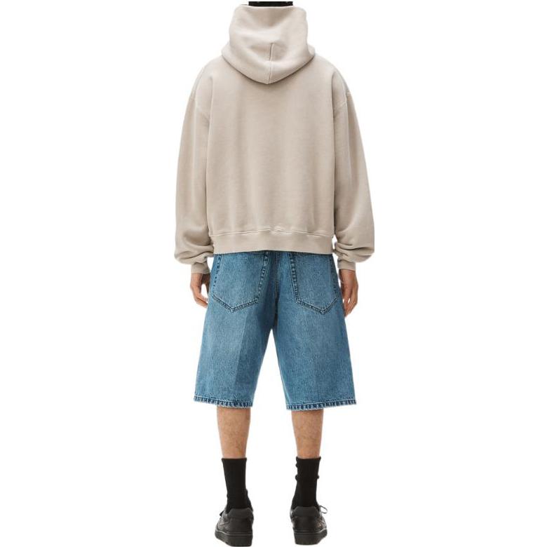 Shop アレキサンダーワン FW22 エンボスロゴ テリースウェットシャツ ユニセックス ベージュ UCC3221534-279