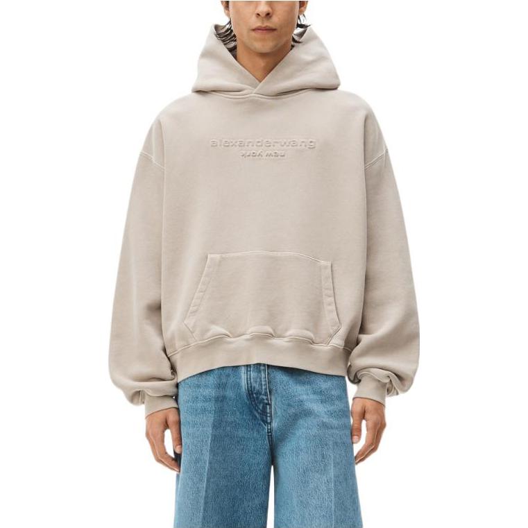 Purchase アレキサンダーワン FW22 エンボスロゴ テリースウェットシャツ ユニセックス ベージュ UCC3221534-279