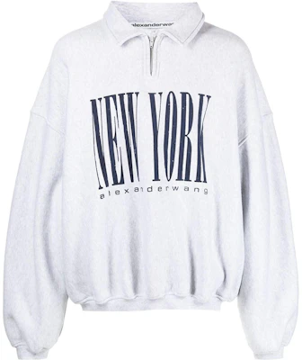 알렉산더 왕 FW22 하프집 로고 프린트 칼라 스웻셔츠 유니섹스 그레이 UCC1231600-050 Buy 알렉산더 왕 FW22 하프집 로고 프린트 칼라 스웻셔츠 유니섹스 그레이 UCC1231600-050