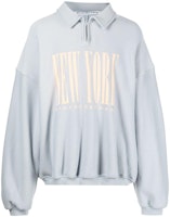 Alexander Wang FW22 Letter Print Half-Zip Sweatshirt Unisex Blue UCC1231600-491 Alexander Wang FW22 Letter Print Half-Zip Sweatshirt Unisex Blue UCC1231600-491