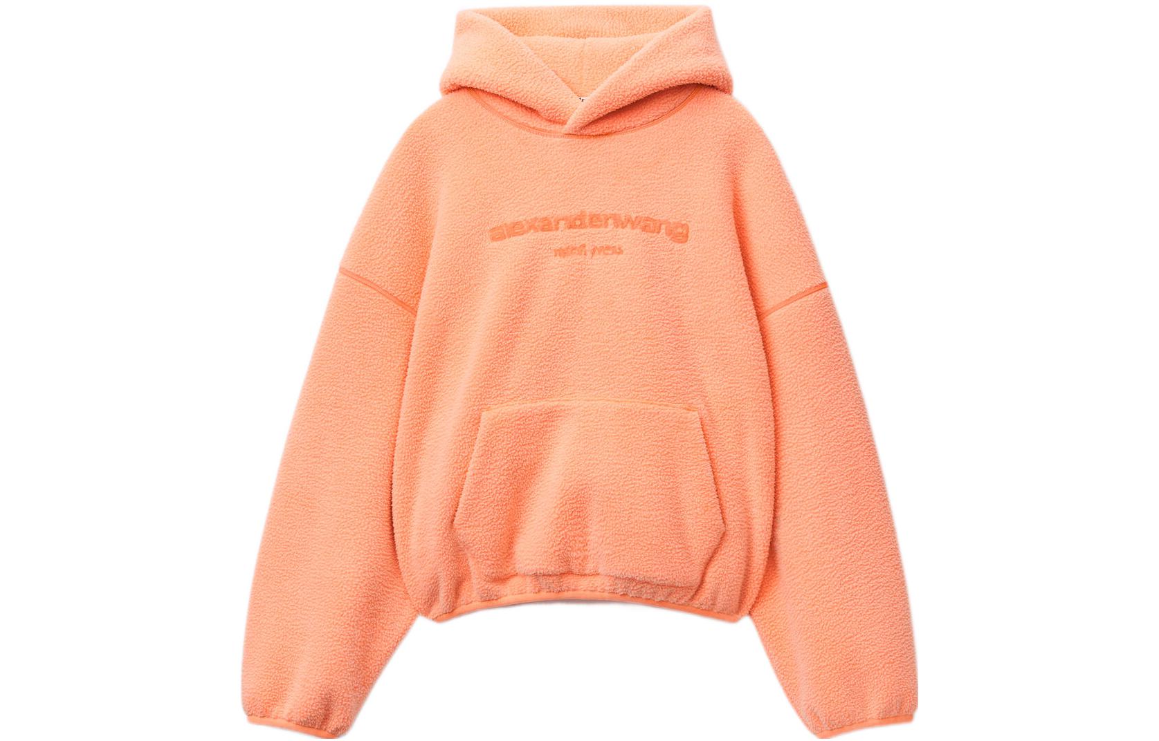 Alexander Wang FW22 Orange Printed Letter Pullover Hoodie for Men UCC1231608-828