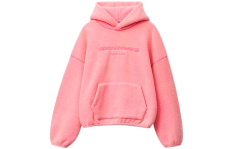 Alexander Wang FW22 Pink Letter Print Pullover Hoodie for Men. UCC1231608-672