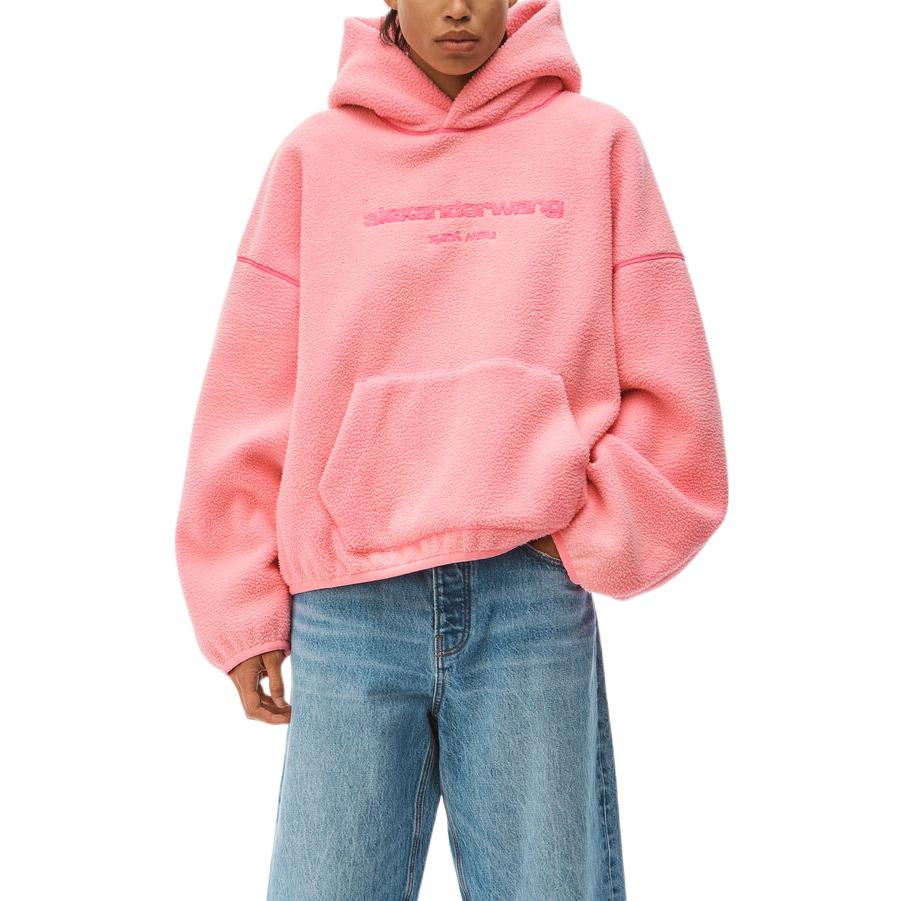Alexander Wang FW22 Pink Letter Print Pullover Hoodie for Men. UCC1231608-672 圖 3