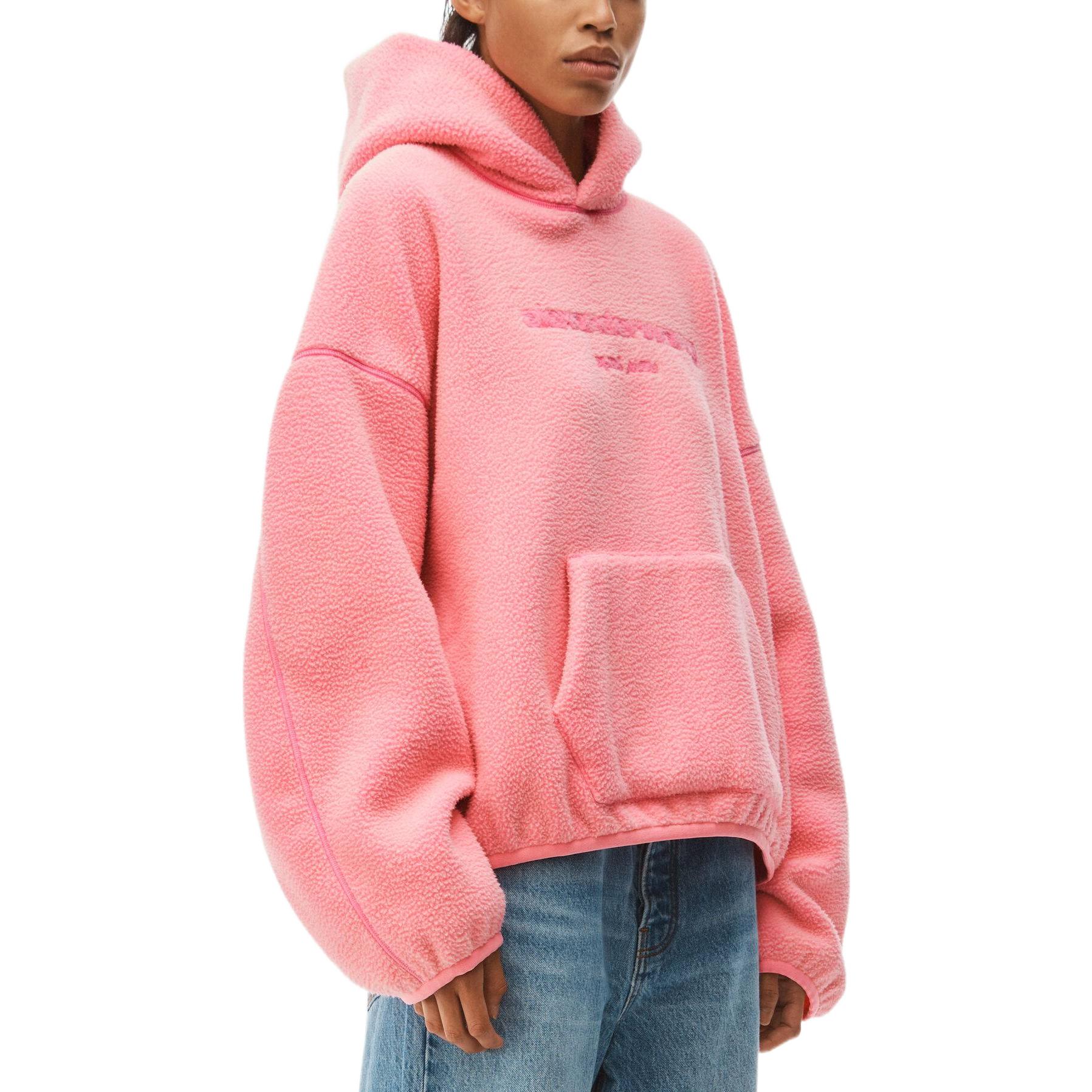 Alexander Wang FW22 Pink Letter Print Pullover Hoodie for Men. UCC1231608-672 圖 4