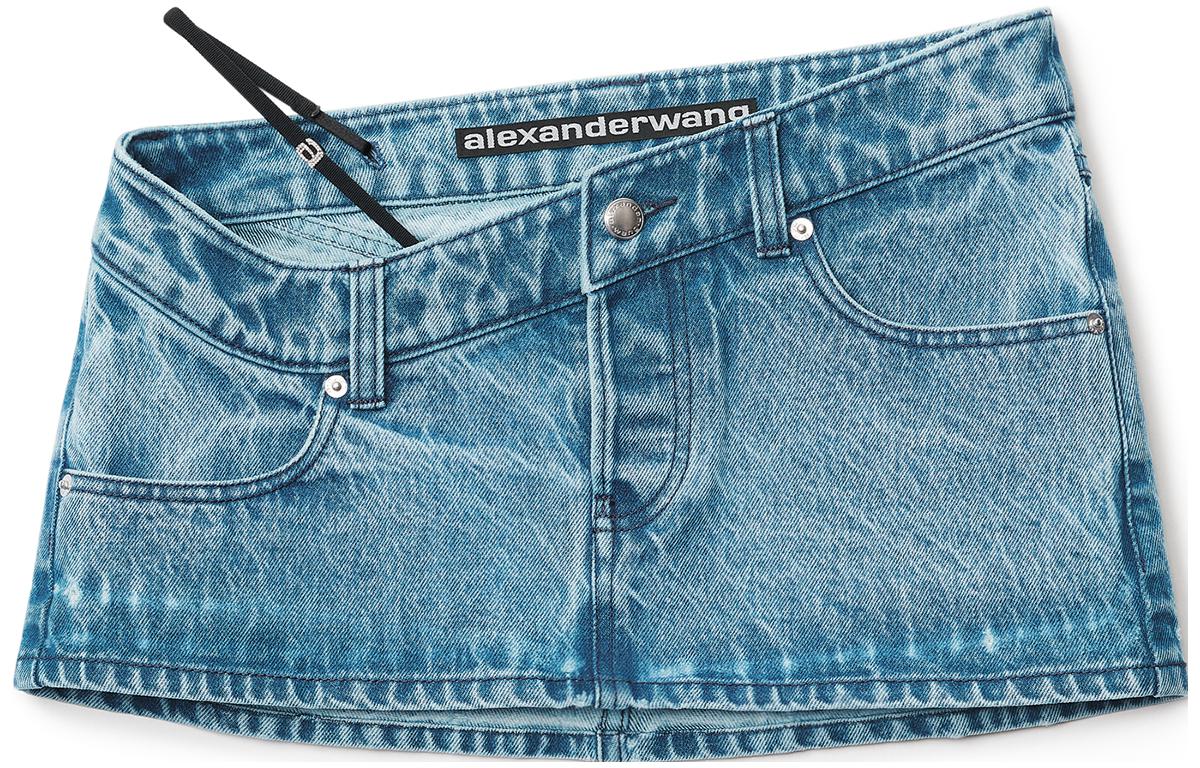 Lookbook Alexander Wang FW22 Solid Denim Mini Skirt Blue - Perfect Date Outfit 4DC4225270483