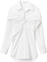 Alexander Wang FW22 White Solid Button-Up Long Sleeve Mini Dress 4WC4226197-100 Alexander Wang FW22 White Solid Button-Up Long Sleeve Mini Dress 4WC4226197-100