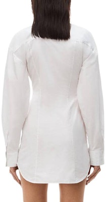 アレキサンダーワン FW22 ホワイト ソリッドボタンアップ 長袖ミニドレス 4WC4226197-100 Shop アレキサンダーワン FW22 ホワイト ソリッドボタンアップ 長袖ミニドレス 4WC4226197-100