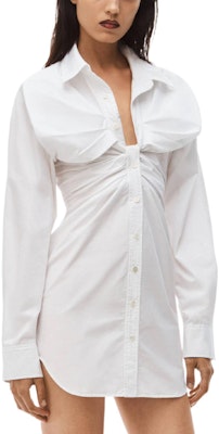 アレキサンダーワン FW22 ホワイト ソリッドボタンアップ 長袖ミニドレス 4WC4226197-100 Purchase アレキサンダーワン FW22 ホワイト ソリッドボタンアップ 長袖ミニドレス 4WC4226197-100