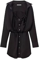 Alexander Wang FW23 Layered Shirt Loose Fit Long Sleeve Dress Black 4WC4236229-001 Alexander Wang FW23 Layered Shirt Loose Fit Long Sleeve Dress Black 4WC4236229-001