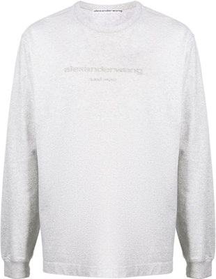 Alexander Wang FW23 Sudadera Unisex Logo Manga Larga Gris Jaspeado Claro. UCC3231643050 Buy Alexander Wang FW23 Sudadera Unisex Logo Manga Larga Gris Jaspeado Claro. UCC3231643050