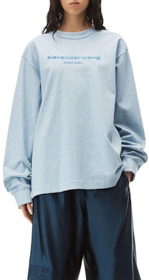 亚历山大·王 FW23 标志闪亮水洗长袖T恤 浅蓝色 男女同款 UCC32316434-51A Lookbook 亚历山大·王 FW23 标志闪亮水洗长袖T恤 浅蓝色 男女同款 UCC32316434-51A