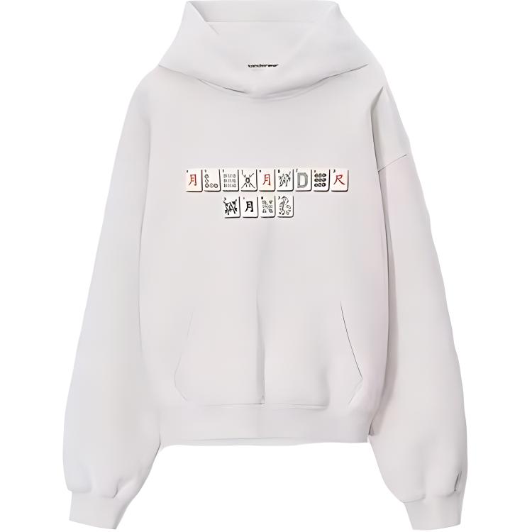 Alexander Wang FW23 Mahjong Pattern Pullover Sweatshirt Unisex - Heather Grey UCC4231644-054