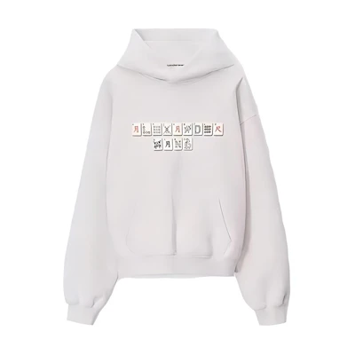 Alexander Wang FW23 Mahjong Pattern Pullover Sweatshirt Unisex - Heather Grey UCC4231644-054