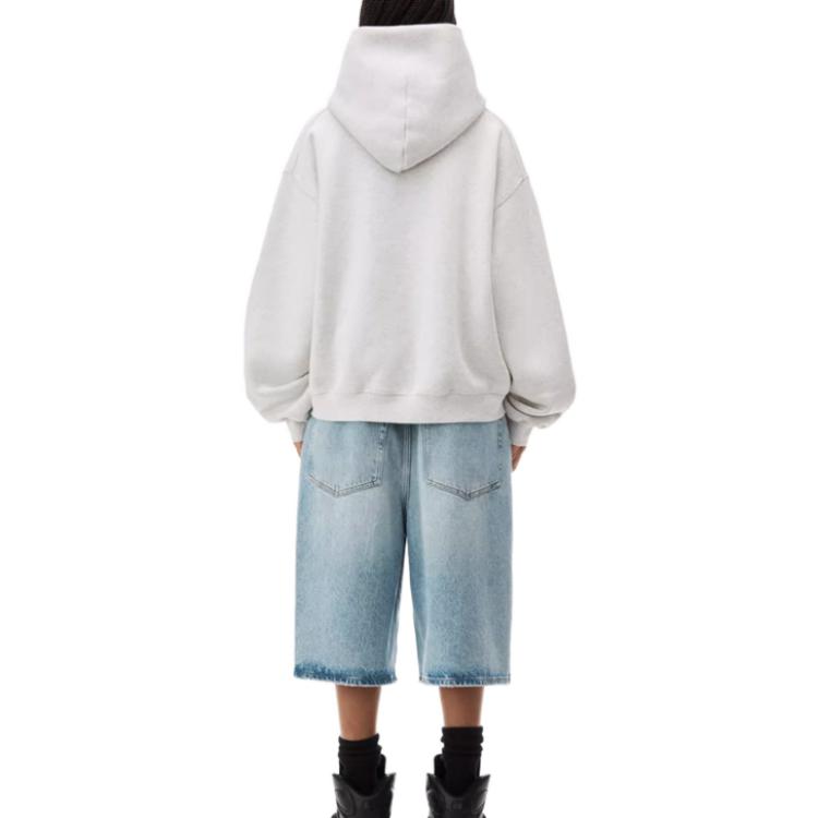 Shop Alexander Wang FW23 麻將圖案中性款套頭衫 - 淺灰色 UCC4231644-054