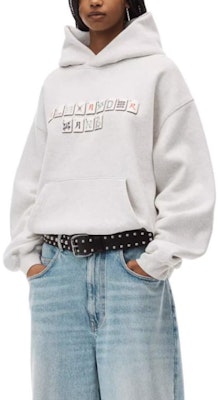 Alexander Wang FW23 麻將圖案中性款套頭衫 - 淺灰色 UCC4231644-054 Purchase Alexander Wang FW23 麻將圖案中性款套頭衫 - 淺灰色 UCC4231644-054