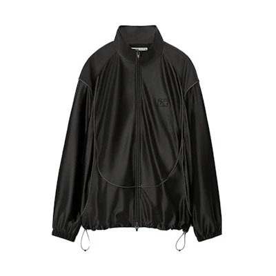 Alexander Wang FW23 Solid Logo Print Loose Fit Zip Jacket - 6CC3232006