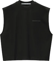 Order 亚历山大王 FW24 黑色棉质羽绒标志无袖T恤 6CC3241063001