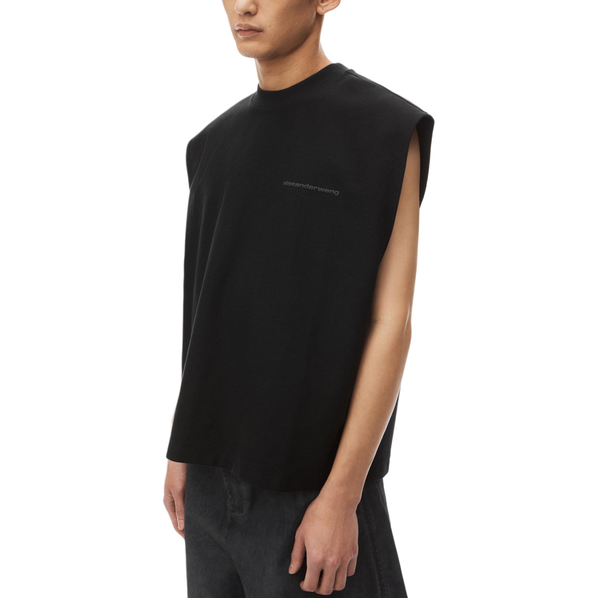 Purchase Alexander Wang FW24  Black Cotton Puffer Logo Muscle Tank 6CC3241063001