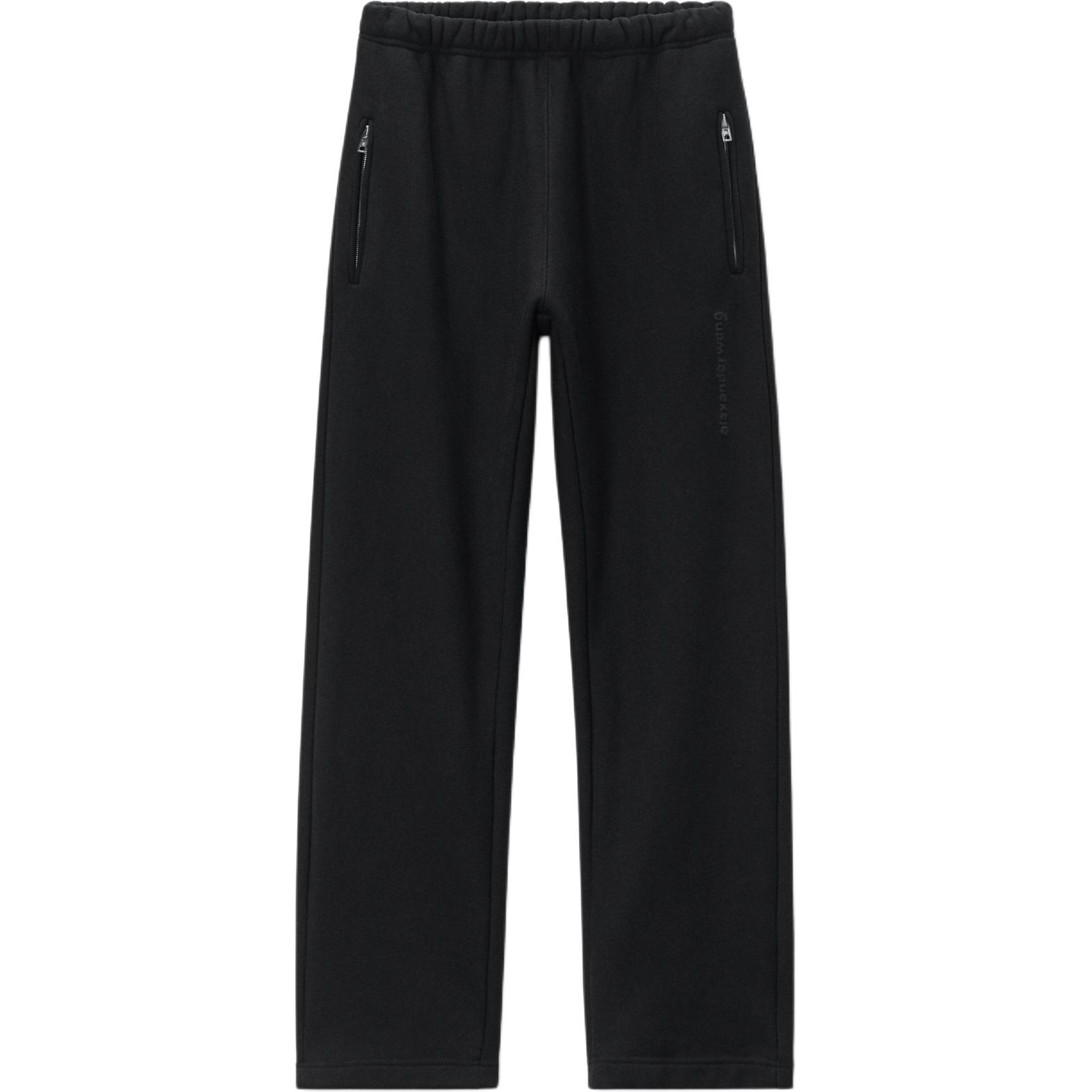 Alexander Wang FW24  Black Logo Embroidered Loose Casual Pants 6CC3244061-001