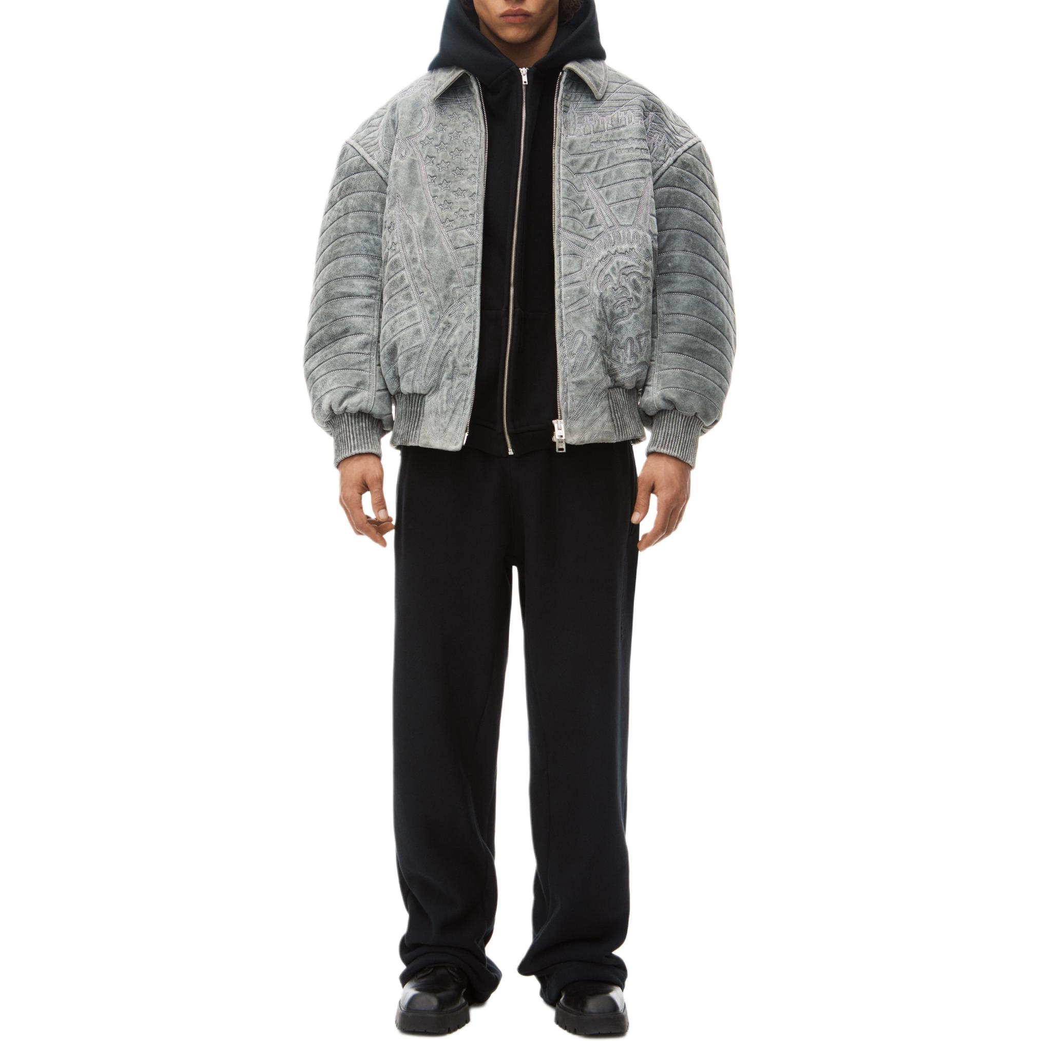 Lookbook Alexander Wang FW24  Black Logo Embroidered Loose Casual Pants 6CC3244061-001