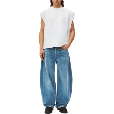 Alexander Wang FW24 Cotton Padded Logo Muscle Crewneck Vest White (). 6CC3241063100 Lookbook Alexander Wang FW24 Cotton Padded Logo Muscle Crewneck Vest White (). 6CC3241063100