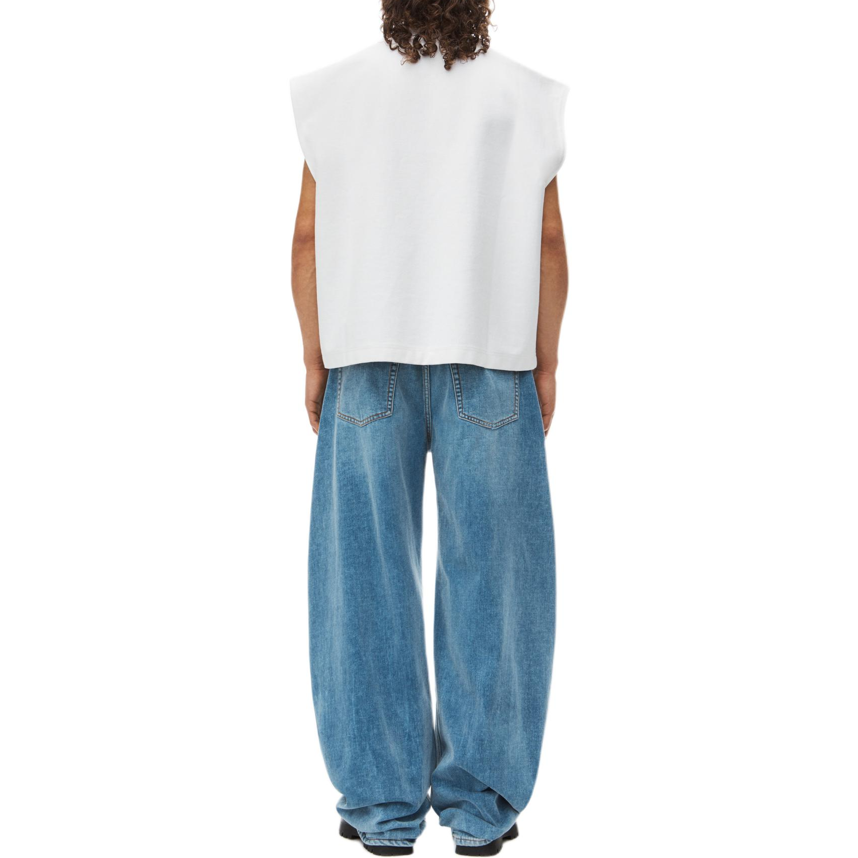 Shop Alexander Wang FW24 Cotton Padded Logo Muscle Crewneck Vest White (). 6CC3241063100