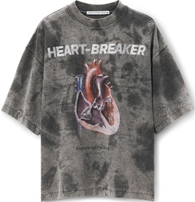 Alexander Wang FW24 Kaos Vintage Crewneck Unisex Abu-abu Letter Heart. UCC3241704023A Order Alexander Wang FW24 Kaos Vintage Crewneck Unisex Abu-abu Letter Heart. UCC3241704023A