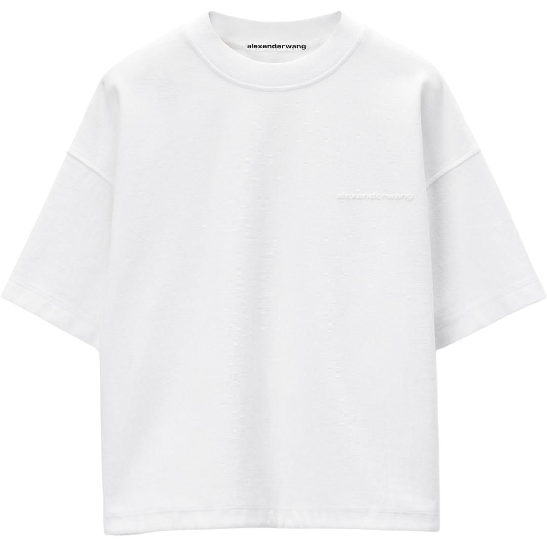 Alexander Wang FW24 Loose Fit Casual Crew Neck Short Sleeve T-Shirt White 6CC3241053100 圖 2