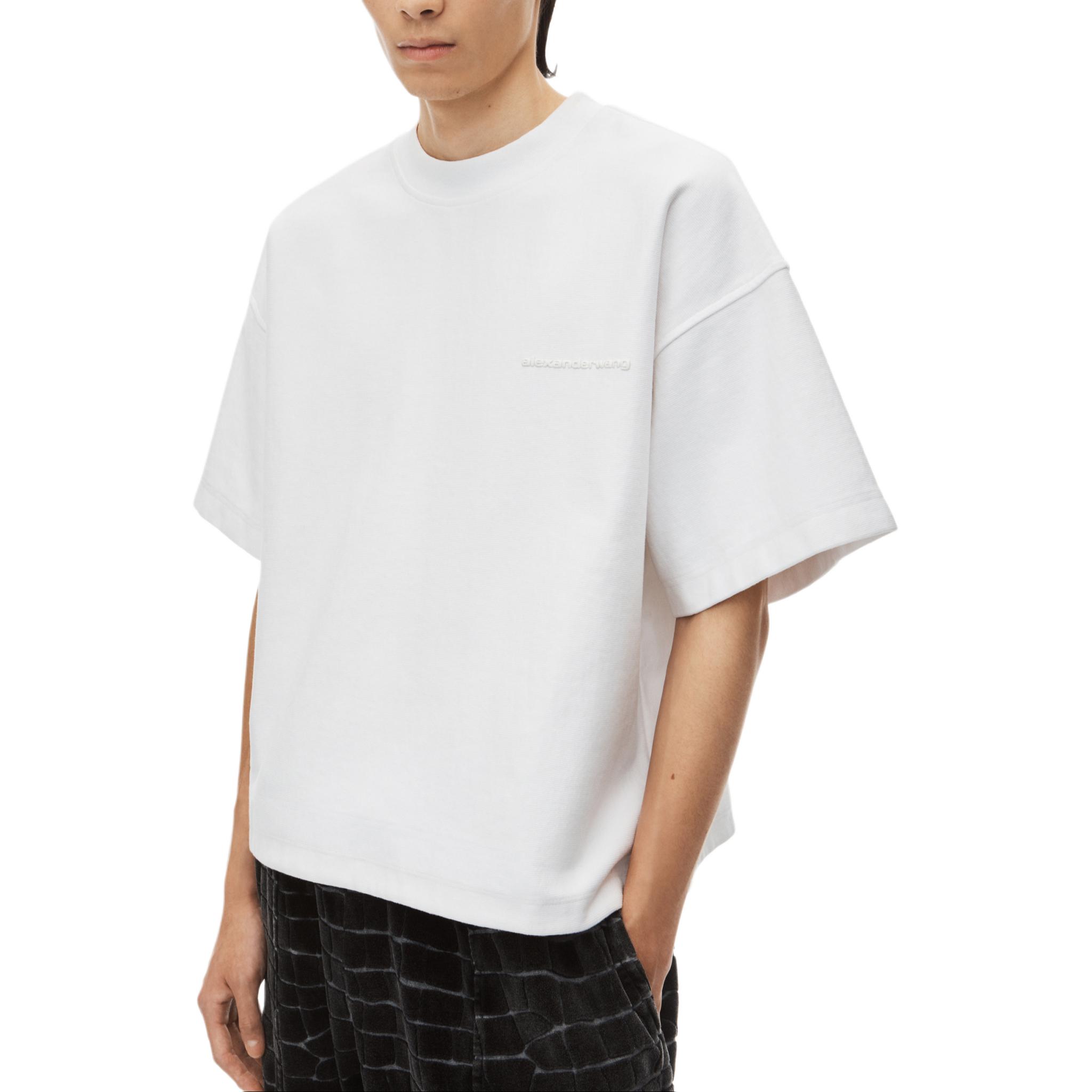 Alexander Wang FW24 Loose Fit Casual Crew Neck Short Sleeve T-Shirt White 6CC3241053100 圖 4