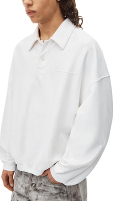 Alexander Wang FW24 Oversized Logo Casual Long-Sleeve Polo Shirt White Men’s 6CC3241056100 Purchase Alexander Wang FW24 Oversized Logo Casual Long-Sleeve Polo Shirt White Men’s 6CC3241056100