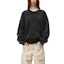 Shop Alexander Wang FW24 Oversized Logo Crewneck Sweatshirt Unisex Black UKC3241034023A
