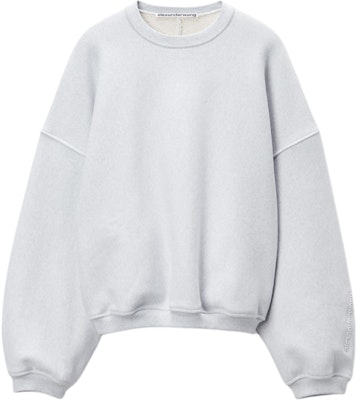 Alexander Wang FW24 Oversized Logo Embroidered Cotton Long Sleeve Shirt Grey 6CC3242044050 Order Alexander Wang FW24 Oversized Logo Embroidered Cotton Long Sleeve Shirt Grey 6CC3242044050