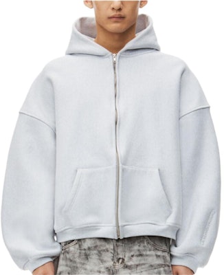 Alexander Wang FW24 Oversized Logo Embroidered Cotton Sweatshirt Light Grey . 6CC3242043050 Details for Alexander Wang FW24 Oversized Logo Embroidered Cotton Sweatshirt Light Grey . 6CC3242043050