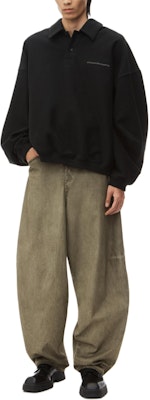 Alexander Wang FW24 Oversized Logo Long Sleeve Polo Shirt Men’s Black 6CC3241056001 Lookbook Alexander Wang FW24 Oversized Logo Long Sleeve Polo Shirt Men’s Black 6CC3241056001