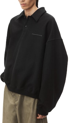 Alexander Wang FW24 Oversized Logo Long Sleeve Polo Shirt Men’s Black 6CC3241056001 Details for Alexander Wang FW24 Oversized Logo Long Sleeve Polo Shirt Men’s Black 6CC3241056001