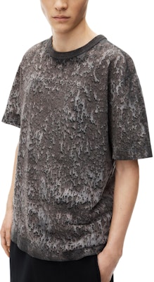 Alexander Wang FW24 男女同款 超大Logo浮雕潑墨灰短袖T恤 UCC3241702099 Details for Alexander Wang FW24 男女同款 超大Logo浮雕潑墨灰短袖T恤 UCC3241702099