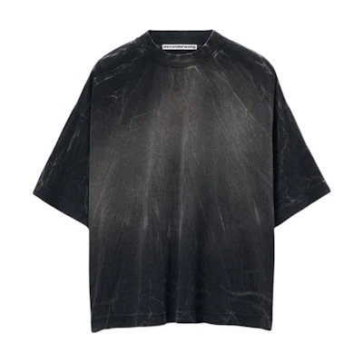 Alexander Wang Gradient Washed Vintage Crewneck T-Shirt Black 6CC3241062025A