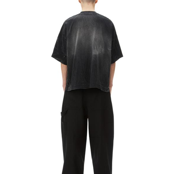 Shop Alexander Wang Gradient Washed Vintage Crewneck T-Shirt Black 6CC3241062025A