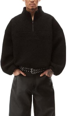 Alexander Wang 法式棉質半拉鍊黑色套頭圓領運動衫 6CC3231021 Lookbook Alexander Wang 法式棉質半拉鍊黑色套頭圓領運動衫 6CC3231021