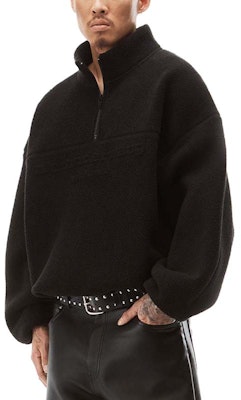 Alexander Wang 法式棉質半拉鍊黑色套頭圓領運動衫 6CC3231021 Purchase Alexander Wang 法式棉質半拉鍊黑色套頭圓領運動衫 6CC3231021