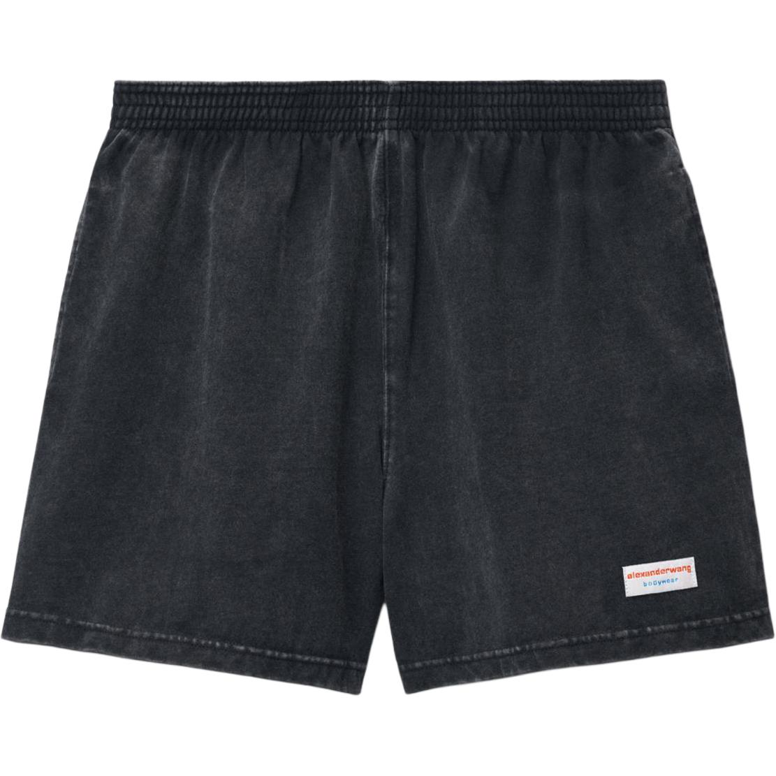 Alexander Wang Heavy Cotton Unisex Bodywear Shorts - Minimalist Black Loungewear UC2234074W011